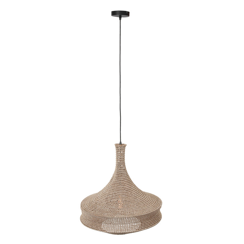 Mikes 1 - Light Black Cone Pendant, Brown