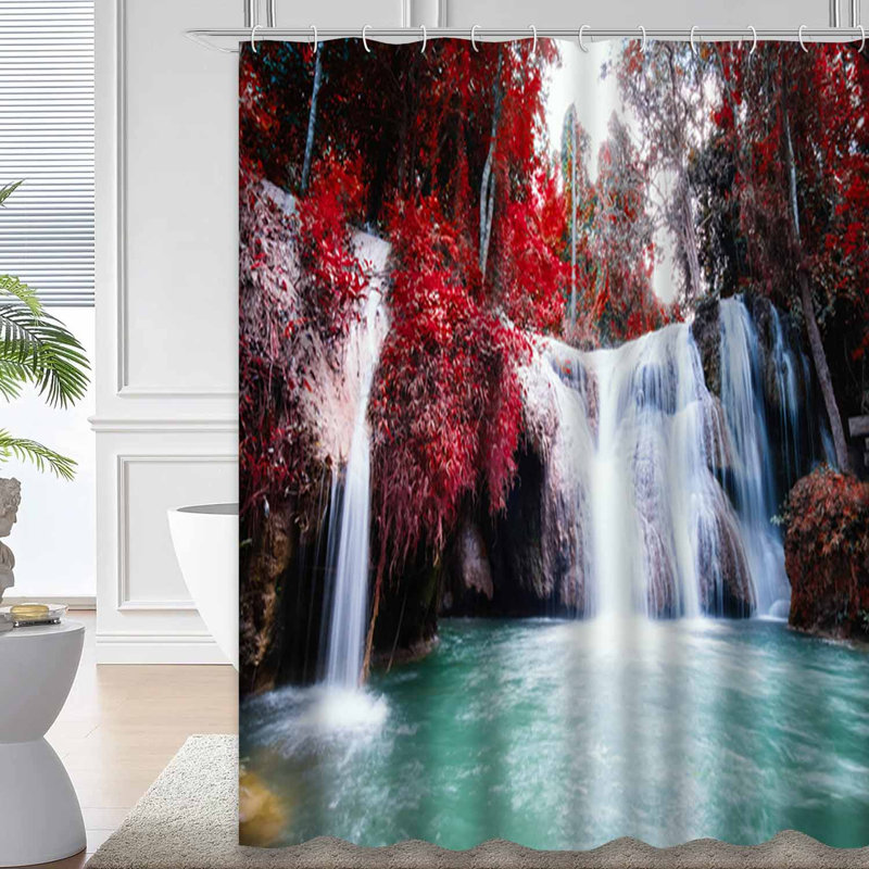 Magnifique rideau de douche avec 12 crochets, L 72 po x l 84 po