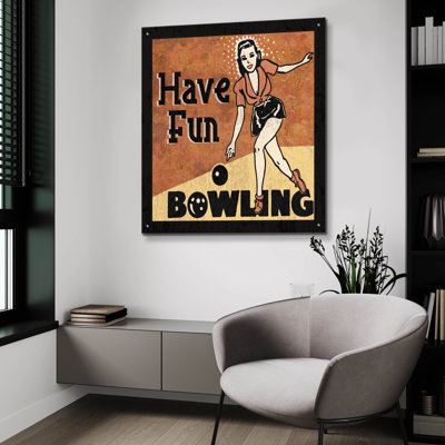 'Have Fun Bowling' by Erin Clark Acrylic Glass Wall Art