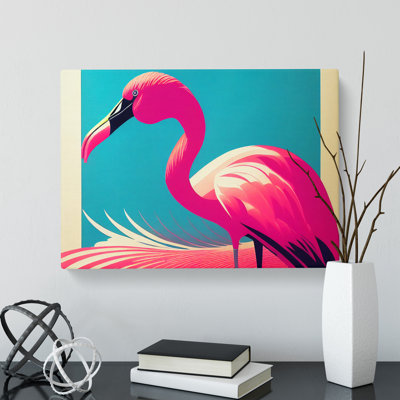 Delightful Flamingo - Wrapped Canvas