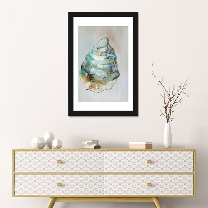 Nautical Whispers II, Black Open Corner Framed Paper, White, 24" H x 16" W x 1" D