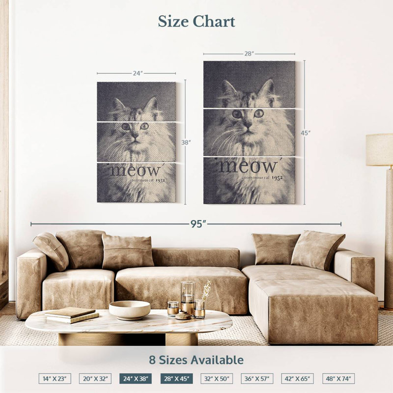 Brampt Famous Quotes Anonymous Cat 1952, 38" H x 24" W