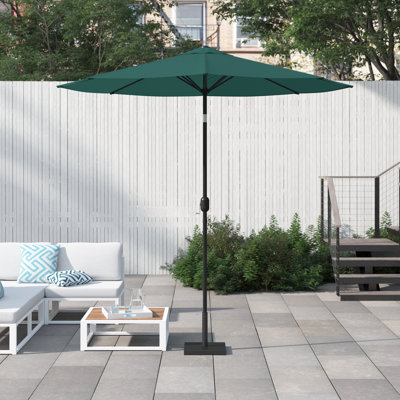 Delaplaine 9' Solid Octagon Market Umbrella with Push-Button Tilt