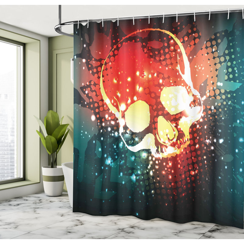 Shower Curtain with Hooks Included, 75"H x 69"W