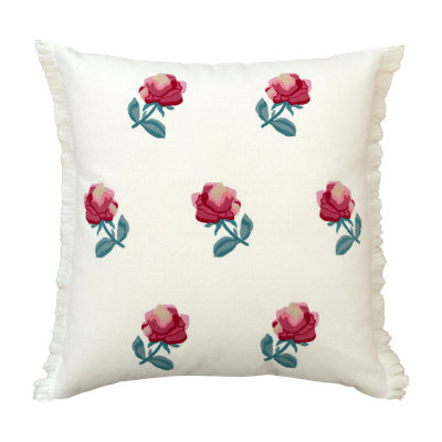 Silken Rose Pillow Cover 20x20 Inch