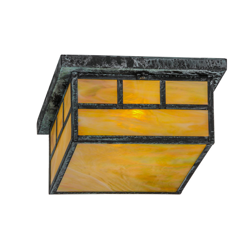 Dragica 4 - Light Flush Mount, Verdigris, Amber