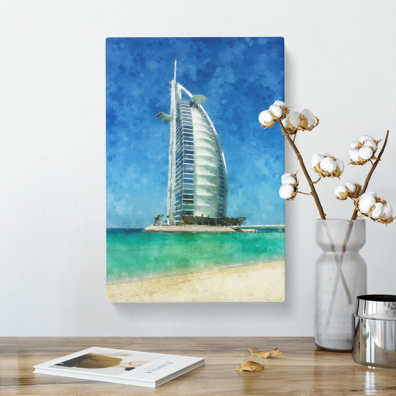 The Burj Al Arab In Dubai Vol.2 - Wrapped Canvas Painting, 50cm H x 35cm W x 3cm D