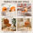 Holiday - 4-Pack Tropical Orange Chairs – Red Oak Wood Legs & PP Seat, Indoor Dining & Living Room Furniture Set-240923083