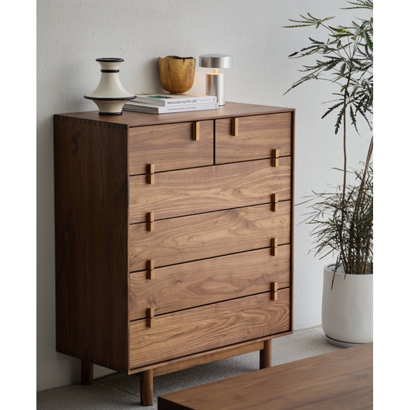 Commode d'appoint en bois massif Jiani