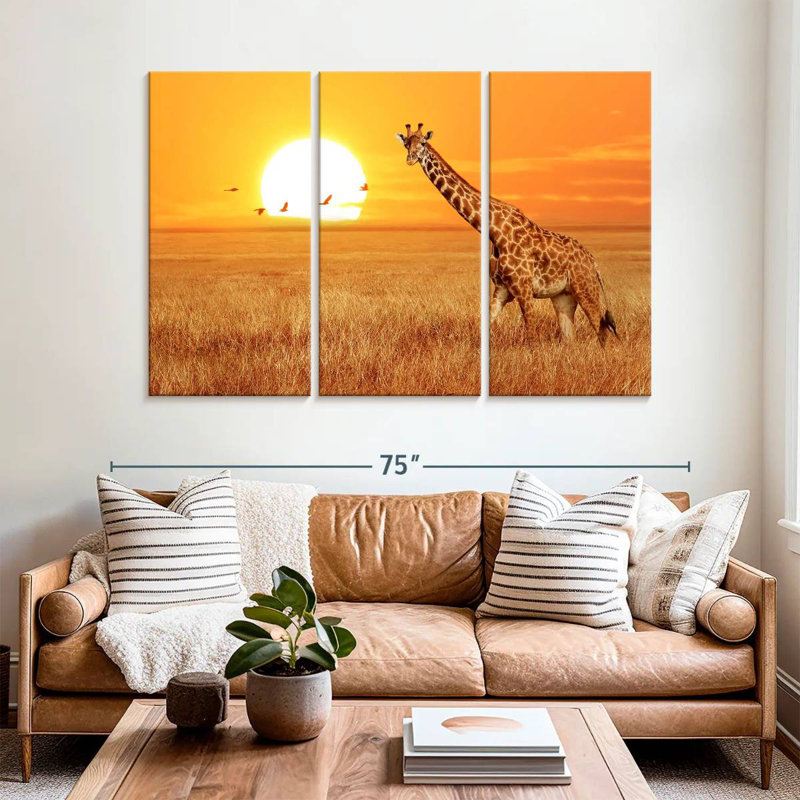 Big Sunset Giraffe, H 42 po x l 65 po