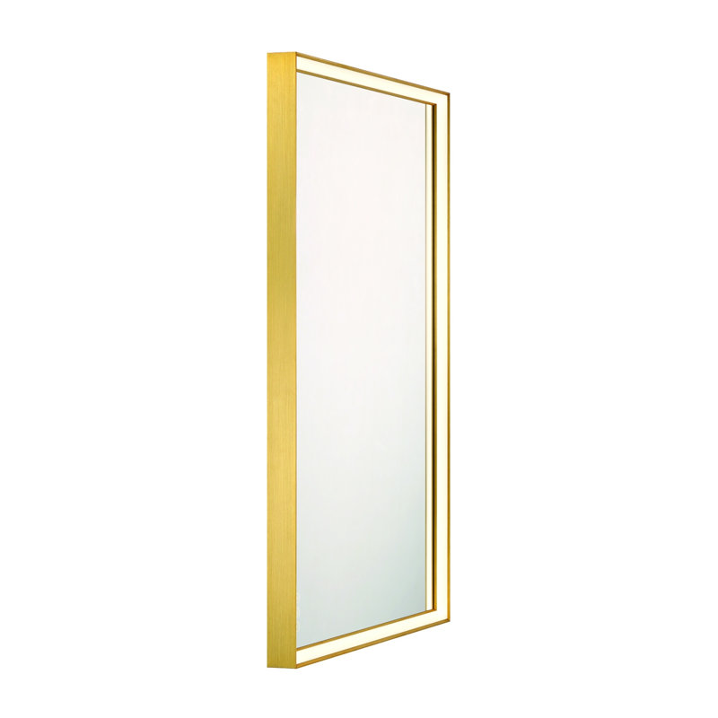 Miroir Nixon, Doré, Carré, 36 po x 36 po