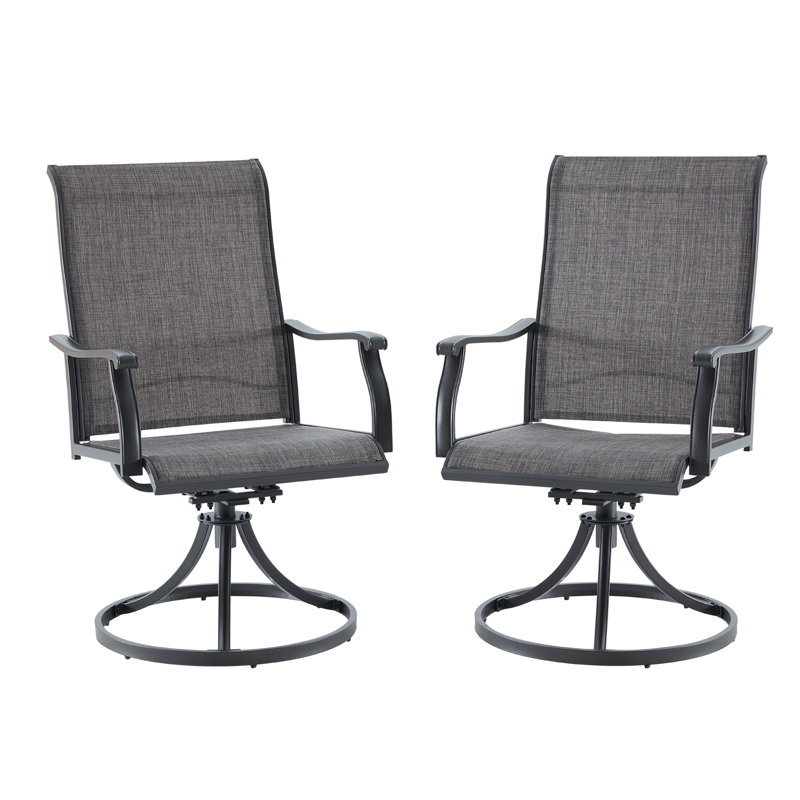 Chaise de patio pivotante Hesson, Kaki