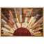 «Western Wood Effect Landscape Brown Sun Rays», impression rustique sur toile encadrée-93389054-119598450-93389053