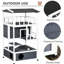 Abri pour chat gris en bois gris