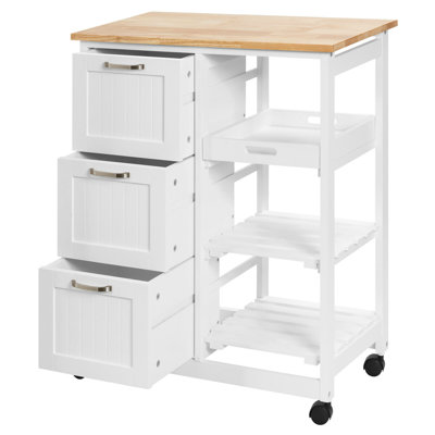 Aube Solid Wood Kitchen Cart