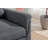 Francesca 35"W Dark Gray Woven Convertible Armchair-927657929