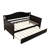 Twin Wooden Daybed with Trundle, Solid Pine Sofa Bed, Guest & Kids Bed for Bedroom & Living Room,Espresso-621026973