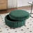 Upholstered  Swivel Barrel Armchair With Ottoman-48643584