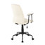 Chaise de bureau en similicuir crème