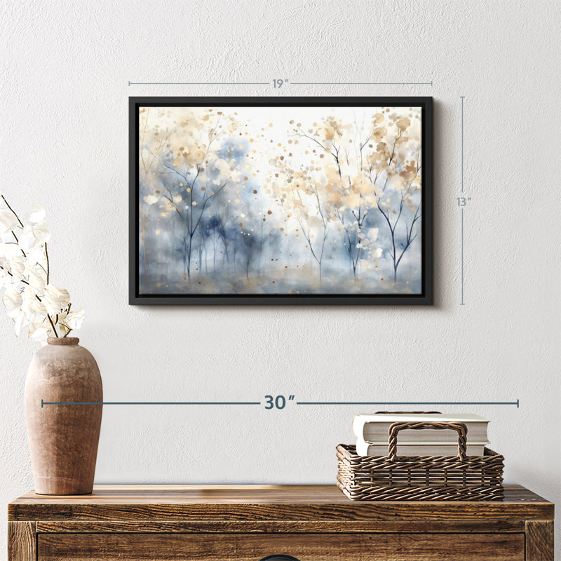Nature «Speckled Blue Forest II», H 19 po x l 13 po