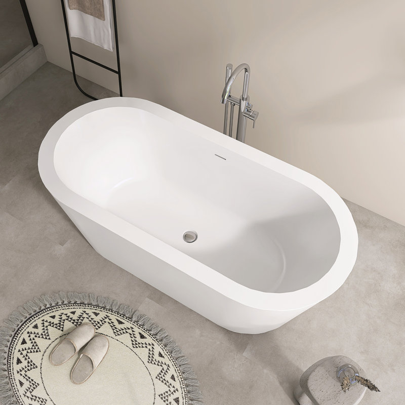 Baignoire de trempage autoportante en acrylique 67 po
