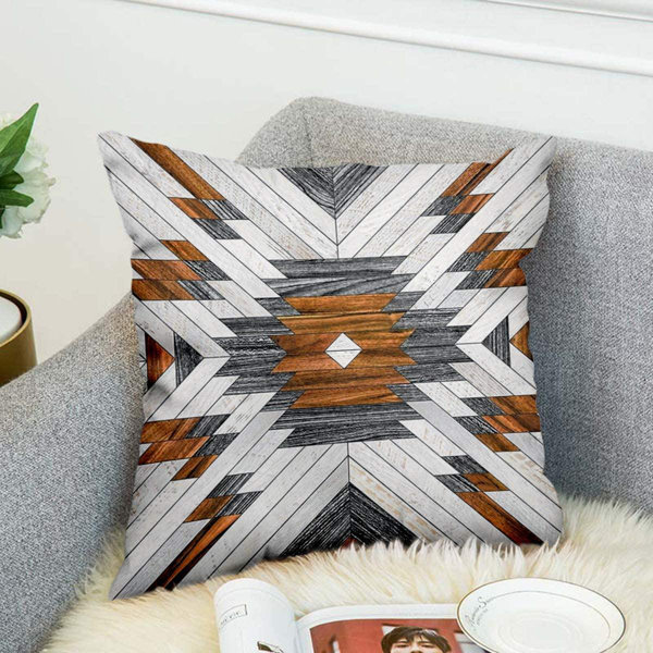 Foundry Select Lacy-May Geometric Silk Reversible Pillow Cover | Wayfair