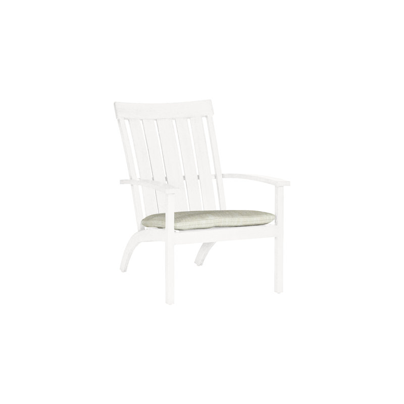 Club Aluminum Adirondack Chair, Rollo Cream, Oyster, No Welt