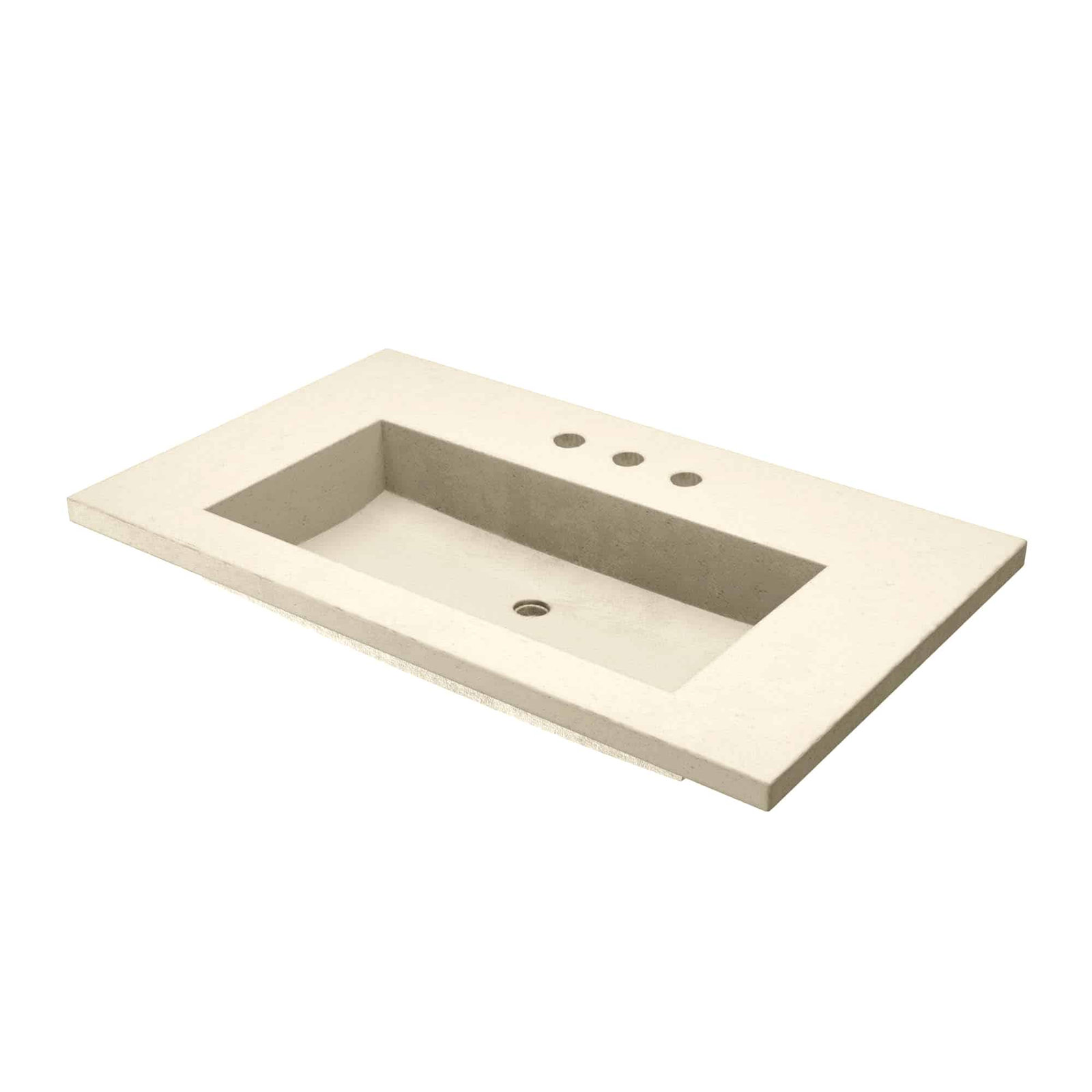 NativeStone Capistrano Vanity Top with Sink, Sand, 8" Centers