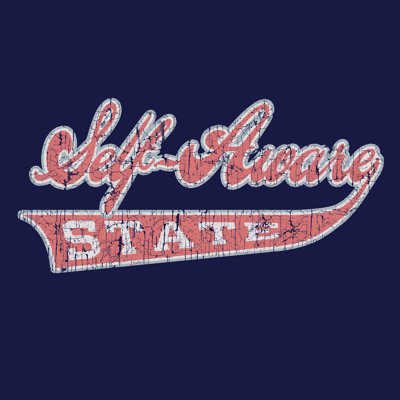 Self-aware State College Vintage Tee Design by Grotto Studios