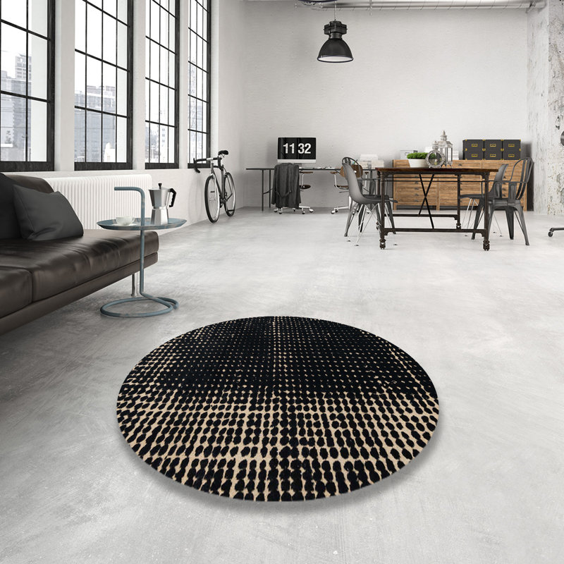 Abstract Indoor Rug, Round 7'