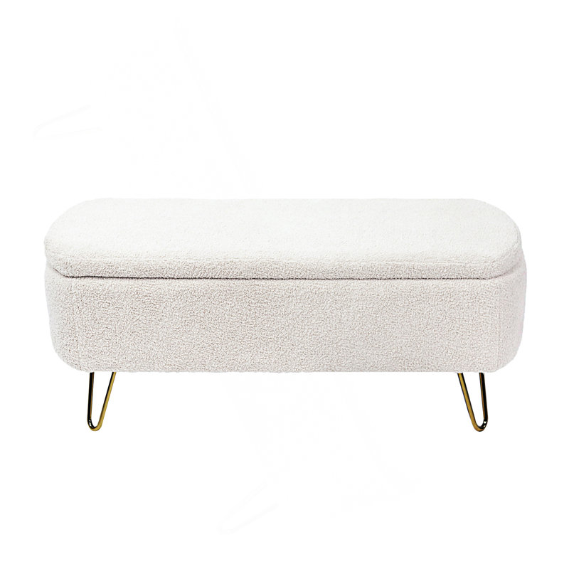 Storage Ottoman Bench, End Of Bed Bench, Entryway Bench With Storage, Ivory