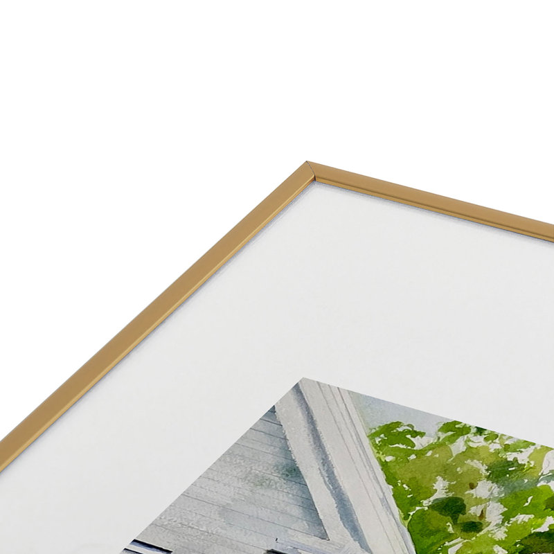 Reproduction d'art encadrée en métal Laura Trevey New England Hydrangea, Or, H 24 po x l 18 po
