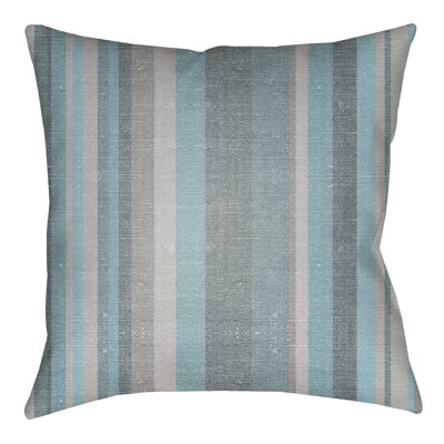Lolita Lilac Striped Outdoor Reversible Throw Pillow