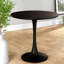 Ensemble de table de salle à manger compacte noire, en bois aggloméré et en métal, style petite cuisine moderne