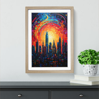 Skyline No.2 - Single Picture Frame Print on Wood