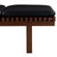 Banc rembourré en cuir véritable Anjalika
