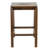 Backless Rubberwood Indoor Counter-Height Stool with Dark Walnut Finish