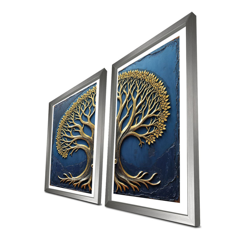 Élégantes peintures décoratives en panneau de fibres à densité moyenne (2 pièces), 15,0 x 20,9 pouces | 100% panneau de fibres à densité moyenne (épaisseur: 0,1 pouce) avec 100% cadres en bois (épaisseur: 0,8 pouce) | Parfait pour le salon, la chambre à coucher et le bureau, élégant et accrocheur