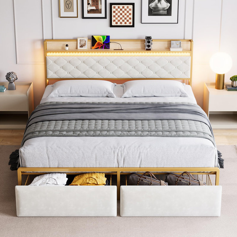 Metal Storage Bed