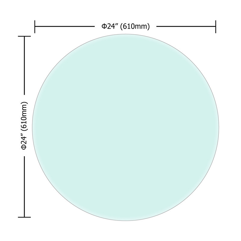 Conception moderne polyvalente en verre trempé à bord lisse pour les espaces de salle à manger et de bureau