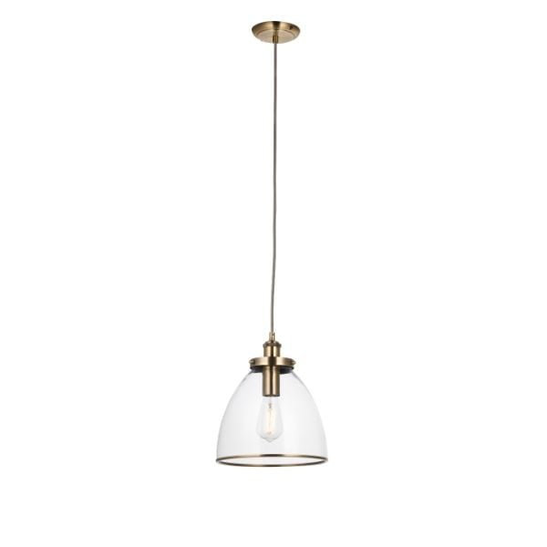 Bellview 1 - Light Dome Pendant, Antique Brass