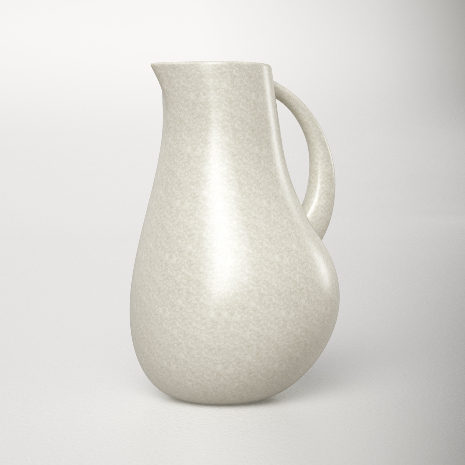 Borgen Stoneware Pitcher, Muslin