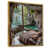 Toile avec cadre flottant or