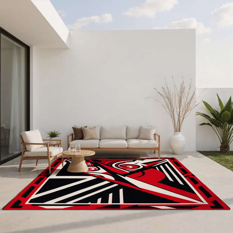 Tapis intérieur et extérieur Nightfire Veil, Rectangle 1 pi 6 po x 2 pi 6 po