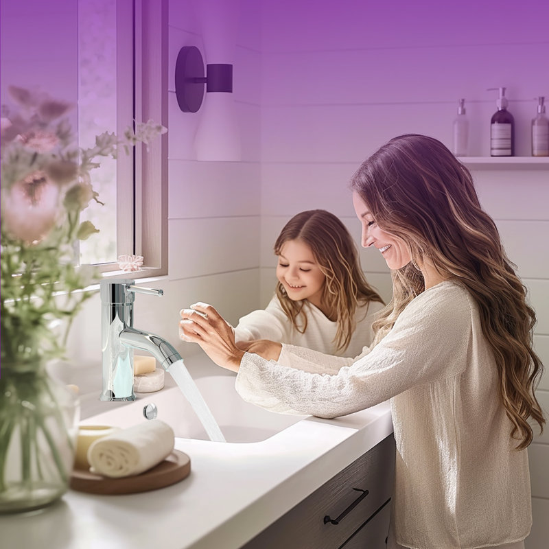 Robinet de lavabo de salle de bain monotrou à 1 arc avec poignée à faible arche commerciale / résidentielle avec drain WaterSense