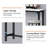 Kyrie Modern Kitchen Counter Height Dining Table Set with 3 Bar Stools-1105921201-1105921207