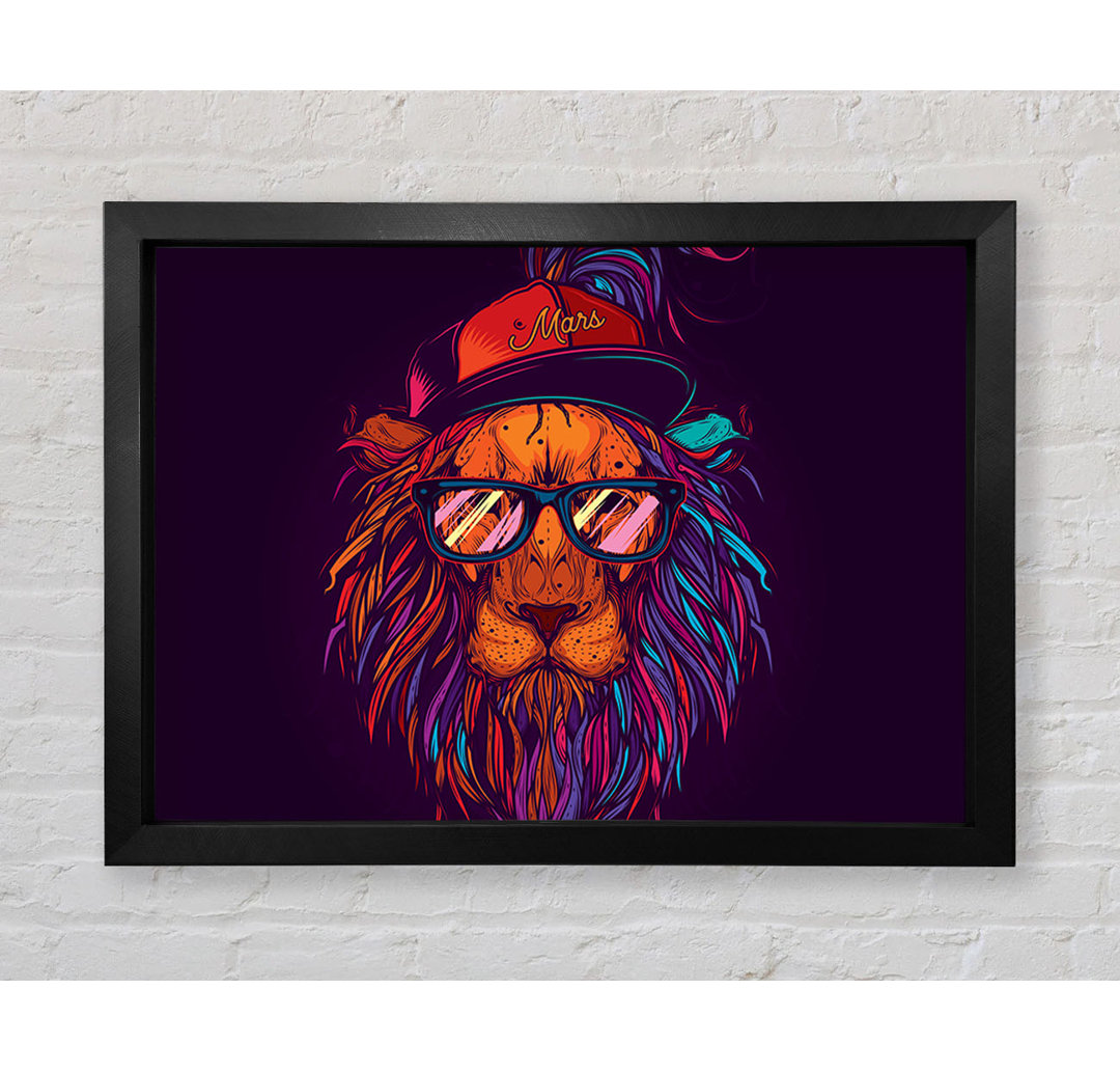 Lion Sunglasses - Einzelner Bilderrahmen Kunstdrucke