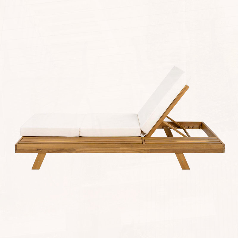 Ensemble de chaises longues avec dossier réglable à 4 positions et coussin triple