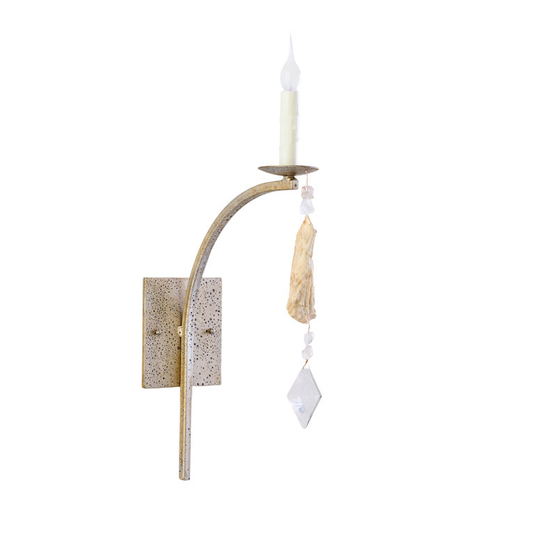 Laurel Bay Steel Candle Wall Light