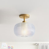 Adeyne Glass Semi Flush Mount
